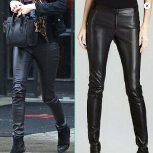 Alice + Olivia Black Leather Pants 0